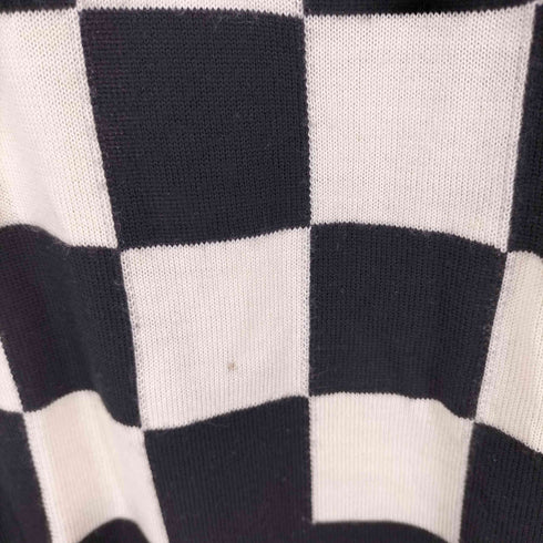マリークワント MARY QUANT チェッカーフラッグ ニットワンピース レディース M