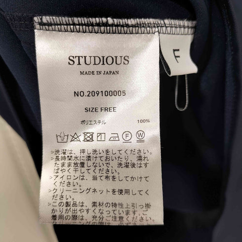 ステュディオス STUDIOUS 20AW ポリエステル L/S ノーカラーブラウス レディース FREE