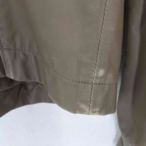 リックオウエンス RICK OWENS レザージップアップブルゾン メンズ M