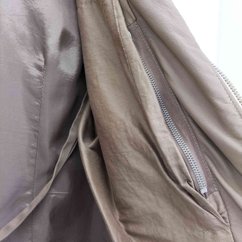 リックオウエンス RICK OWENS レザージップアップブルゾン メンズ M
