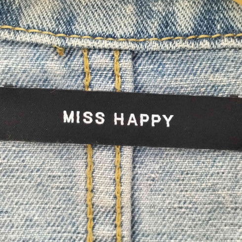 MISS HAPPY 2ポケット クロップド デニムジャケット レディース