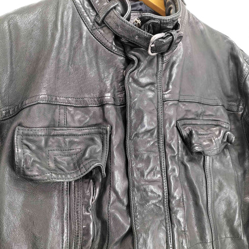 ニールバレット NEIL BARRETT ウォーターバッファロー レザー バイカー ジャケット メンズ JPN:M