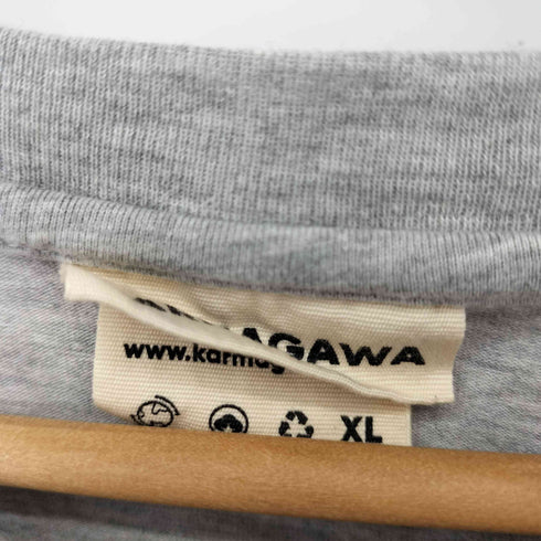 KARMAGAWA ワンポイント刺繍 クルーネック Tシャツ メンズ import:XL