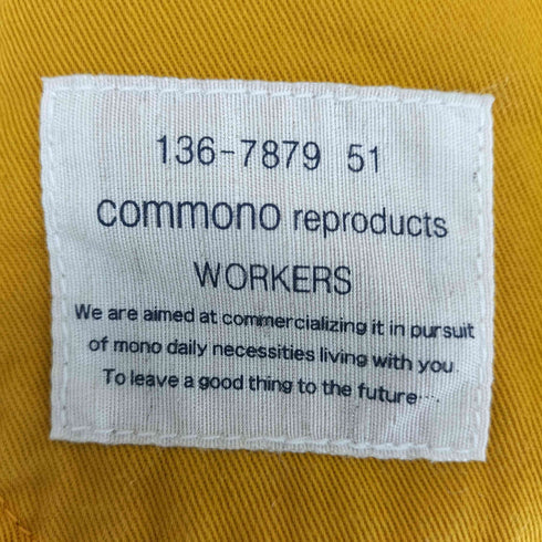 コモノリプロダクツ commono reproducts ワークシャツジャケット メンズ