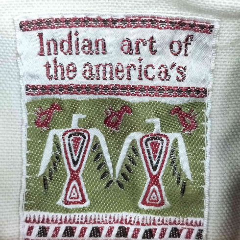 indian art of the americas 襟 コーデュロイ ヨーク 幾何学柄 切替え デニム ジャケット ショート丈 メンズ JPN:L