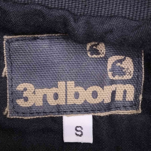 3rdborn インドネシア製 バックプリント キャンバス スタンドカラージャケット Y2K メンズ import:S