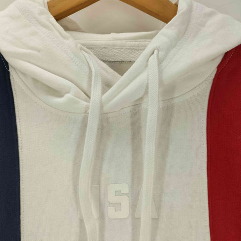 アメリカンイーグルアウトフィッターズ AMERICAN EAGLE OUTFITTERS USAプリント トリコロールカラーパーカー メンズ JPN:XL