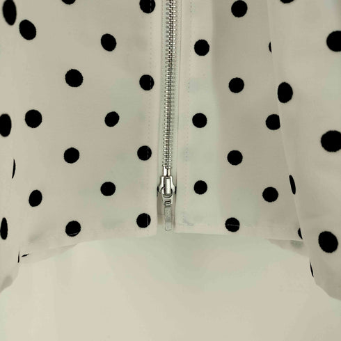 PICCIN PERLA 裾フロッキードットフードパーカー レディース JPN:M