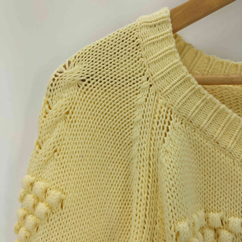 パピエ papier Camellia popcorn knit レディース FREE