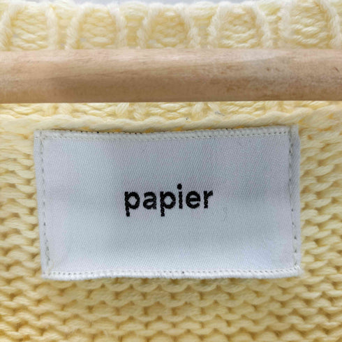 パピエ papier Camellia popcorn knit レディース FREE