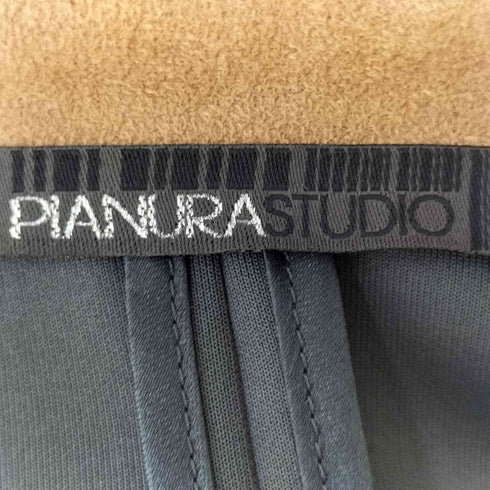PIANURA STUDIO フェイクスウェード切替 カットワーク テーラードジャケット ワイドパンツ レディース 38