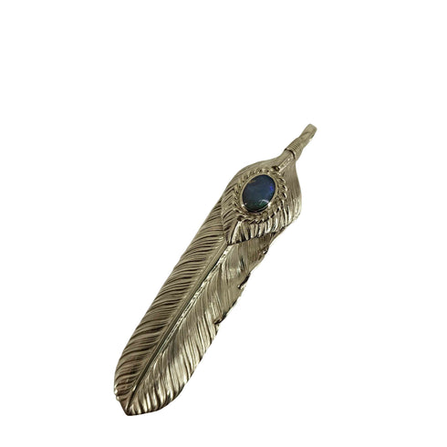 Taro Washimi L flight feather 01 L flight heart feather 01 opal 6×8 cup フェザーペンダント メンズ