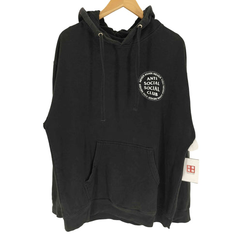 アンチソーシャルソーシャルクラブ ANTI SOCIAL SOCIAL CLUB USA製 両面 ロゴ プリント プルオーバーパーカー レディース import:L