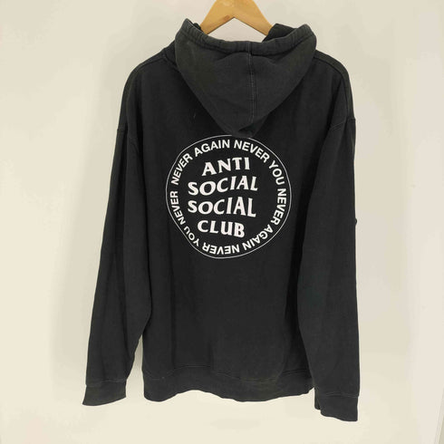 アンチソーシャルソーシャルクラブ ANTI SOCIAL SOCIAL CLUB USA製 両面 ロゴ プリント プルオーバーパーカー レディース import:L