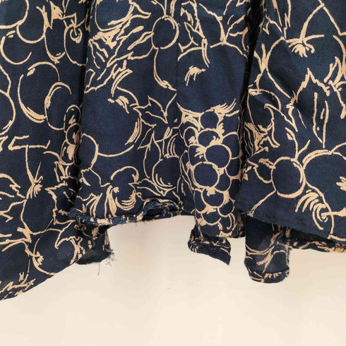 ANNI QUINCE USA製 L/S 総柄ワンピース レディース UK:12