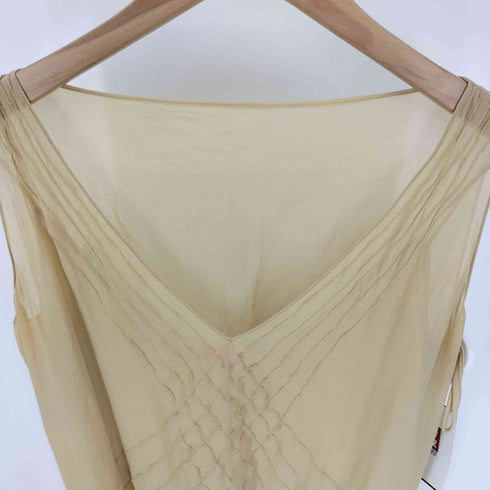 EMANUEL UNGARO PARIS ステッチデザイン レイヤード シルク ワンピース レディース FR:36