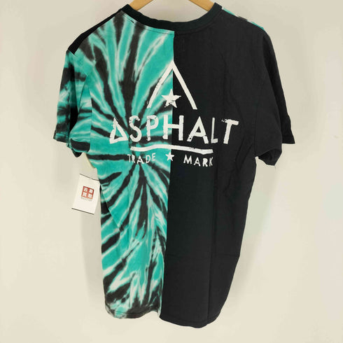 ASPHALT YACHT CLUB ロゴプリント タイダイ 切替 クルーネック Tシャツ メンズ import:M