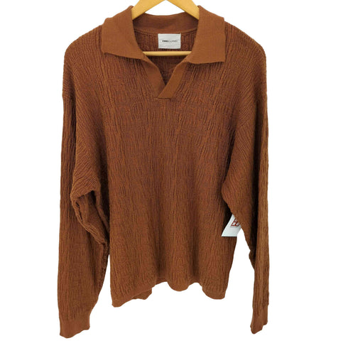 エマクローズ EMMA CLOTHES ジャガードスキッパールーズニットポロシャツ メンズ JPN:M