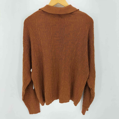 エマクローズ EMMA CLOTHES ジャガードスキッパールーズニットポロシャツ メンズ JPN:M