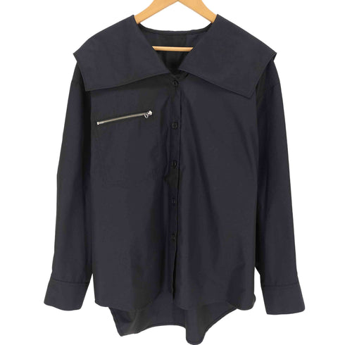 ルシェルブルー LE CIEL BLEU Big Collar Shirt レディース 36