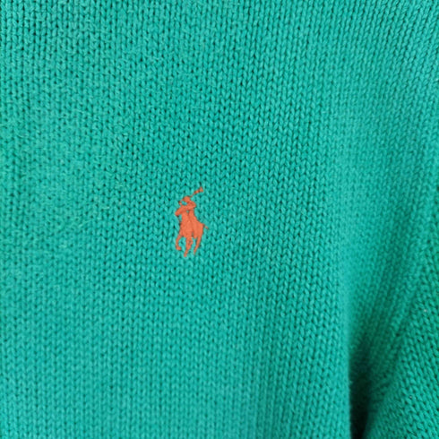 ポロバイラルフローレン Polo by RALPH LAUREN ハーフジップコットンニット メンズ import:S