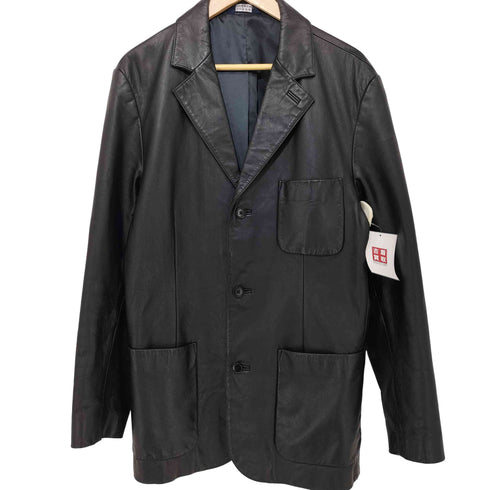 ギャップ Gap 90s オールドタグ 紺タグ 3B レザーテーラードジャケット メンズ import:M