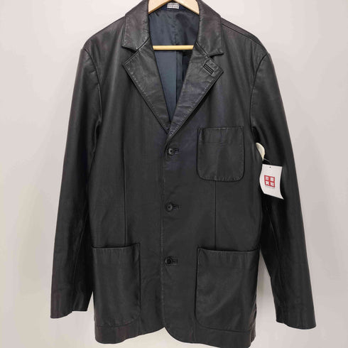ギャップ Gap 90s オールドタグ 紺タグ 3B レザーテーラードジャケット メンズ import:M