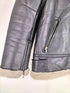 ザラ ZARA フェイクレザー コーティング ムートンジャケット レディース import:M