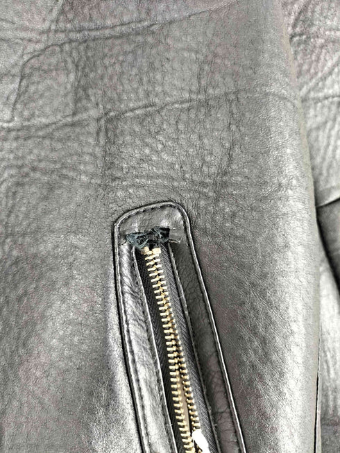 ザラ ZARA フェイクレザー コーティング ムートンジャケット レディース import:M