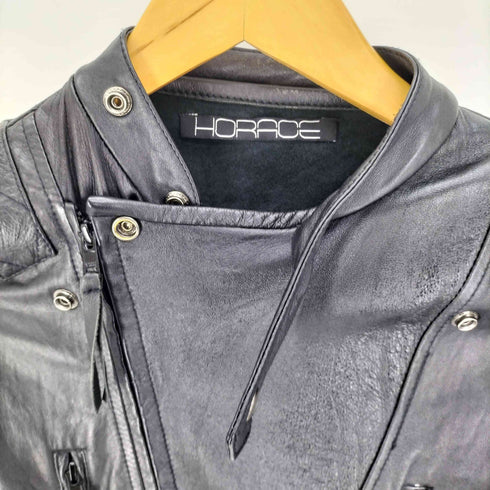 レイビームス Ray BEAMS HORACE ラムレザー サイドアジャスター クロップド ショート ダブルライダース ジャケット 羊革 レディース JPN:S