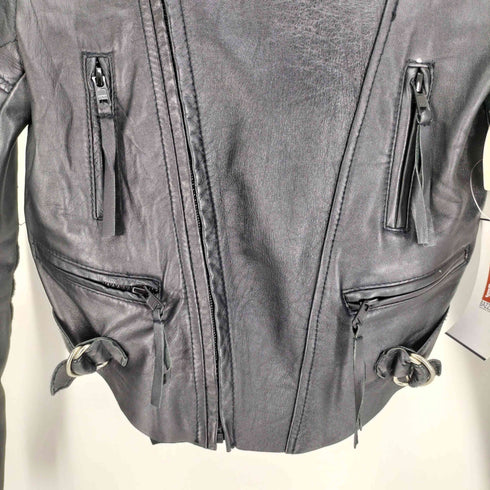 レイビームス Ray BEAMS HORACE ラムレザー サイドアジャスター クロップド ショート ダブルライダース ジャケット 羊革 レディース JPN:S