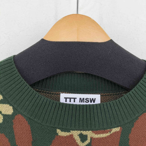 ティーモダンストリートウエア TTT_MSW 23SS Flower Camo Knit Vest メンズ JPN:XL