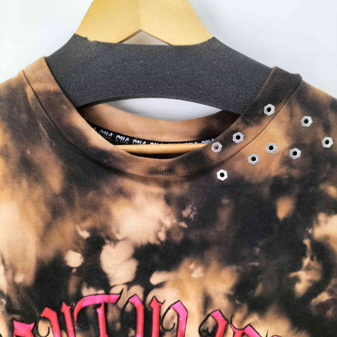 カタリスト CVTVLIST 24SS Ambigram Tee ブリーチ加工ロゴ刺繍 S/Sカットソー リベット メンズ JPN:1