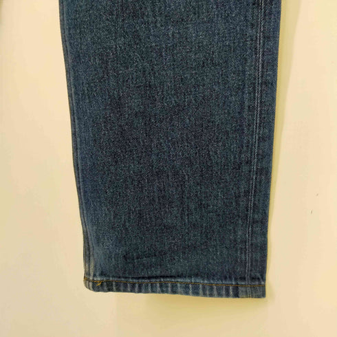 バーバリーブラックレーベル BURBERRY BLACK LABEL ロゴ刺繍 裏地チェック デニムパンツ レディース