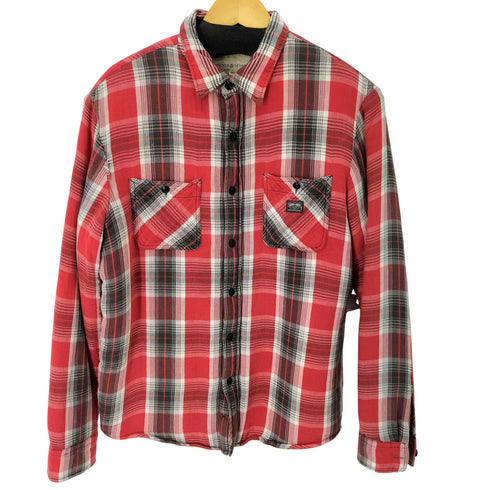 デニムアンドサプライラルフローレン DENIM&SUPPLY RALPH RAUREN 裏ボア フランネルチェックシャツジャケット ダブルポケット メンズ JPN:M