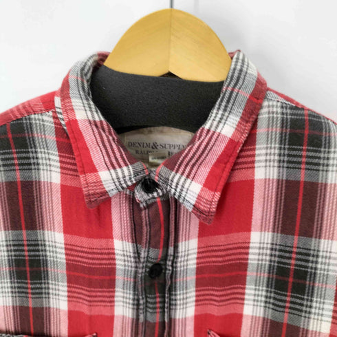 デニムアンドサプライラルフローレン DENIM&SUPPLY RALPH RAUREN 裏ボア フランネルチェックシャツジャケット ダブルポケット メンズ JPN:M