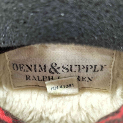 デニムアンドサプライラルフローレン DENIM&SUPPLY RALPH RAUREN 裏ボア フランネルチェックシャツジャケット ダブルポケット メンズ JPN:M