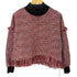 ザラ ZARA フリンジデザイン ハイネックツイードプルオーバー レディース import:XS