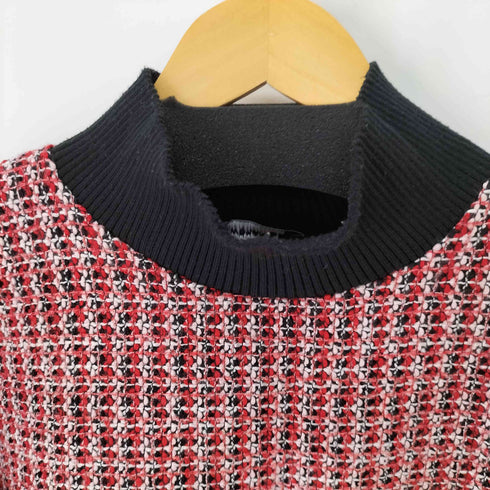 ザラ ZARA フリンジデザイン ハイネックツイードプルオーバー レディース import:XS