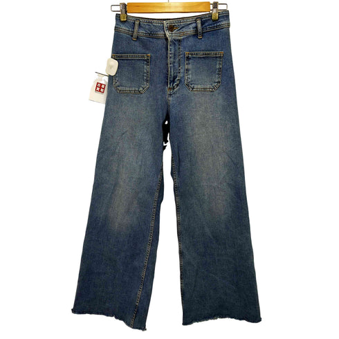 ザラ ZARA marine straight ワイドデニムパンツ レディース JPN:S