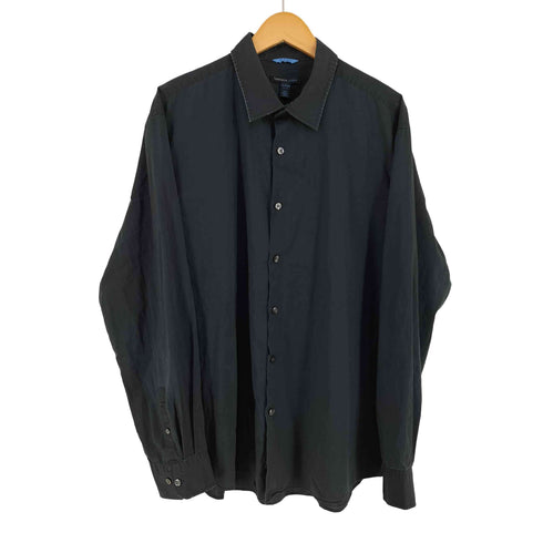 ヴァンヒューゼン VAN HEUSEN _STUDIO コットンL/Sシャツ メンズ import:XL 17-17 1/2