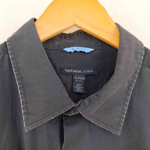 ヴァンヒューゼン VAN HEUSEN _STUDIO コットンL/Sシャツ メンズ import:XL 17-17 1/2