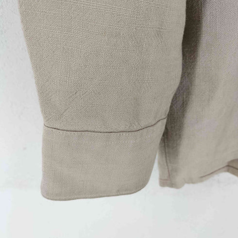 alpenland バックギャザー コットンリネン チロリアンL/Sシャツ メンズ US:38
