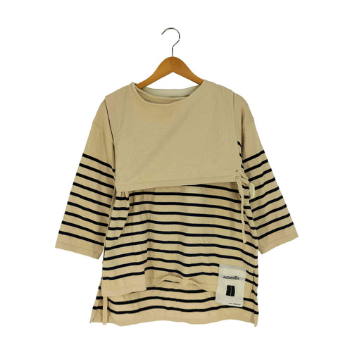 automills SAILOR SWEATER COMBINATION APRON C/P BORDER KNIT レディース JPN:2