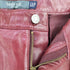 ギャップ Gap 00s 00AW boot cut LEATHER ジッパーフライ ブーツカットレザーパンツ ワインレッド メンズ 4