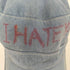 エムエイチエル MHL. フロントメッセージペイント デニムワークキャップ I HATE YOU メンズ FREE