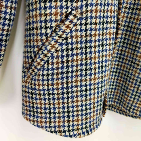 ランズエンド LANDS END 千鳥格子 ステンカラーコート メンズ L
