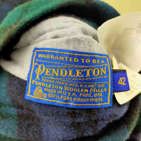 ペンドルトン PENDLETON 裏地チェック リバーシブルウールステンカラーコート メンズ 42