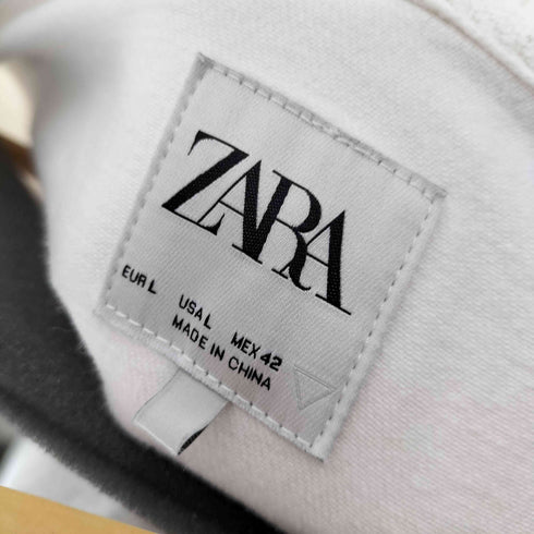 ザラ ZARA サイドジップクルーネックプルオーバー メンズ import:L