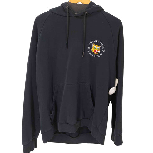 オニツカタイガー ONITSUKA TIGER SWEAT HOODIE 両面刺繍プルオーバーパーカー メンズ JPN:XL